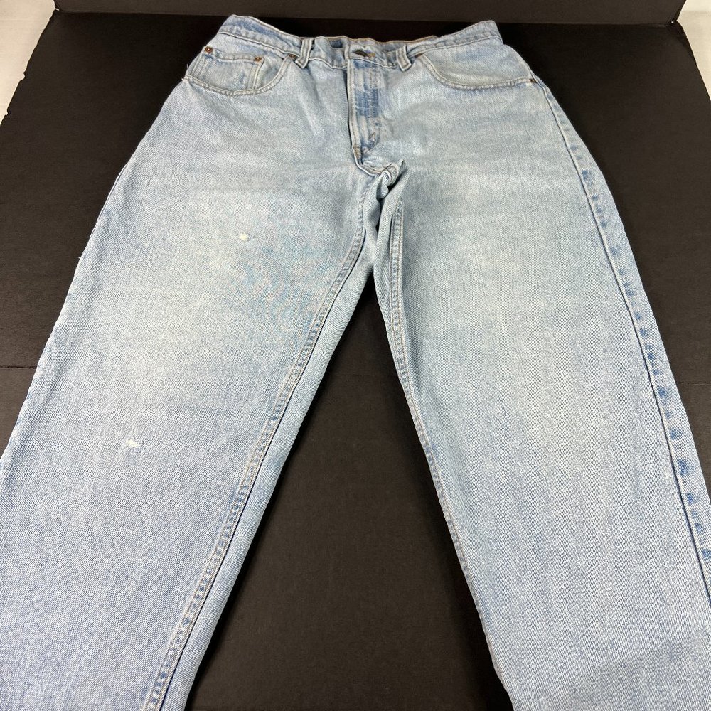 VTG 90s Levi's Jean Men 32x29* 560 Loose Tapered Blue Cotton Denim Tag 33x30